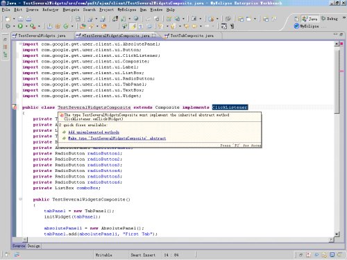 GWT - GWT Designer����Ajaxʹ�� (06) - ���ÿؼ�ʹ��
