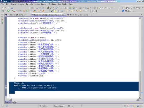 GWT - GWT Designer����Ajaxʹ�� (06) - ���ÿؼ�ʹ��