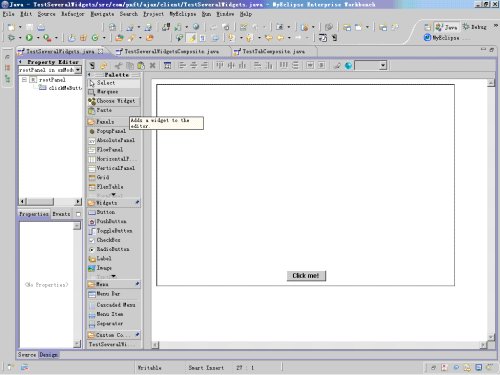 GWT - GWT Designer����Ajaxʹ�� (06) - ���ÿؼ�ʹ��