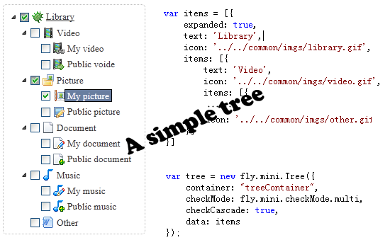 С�ɣ����õ�javascript treeview ��flyTree