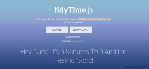 廯ʾʱjQuery - tidyTime.js