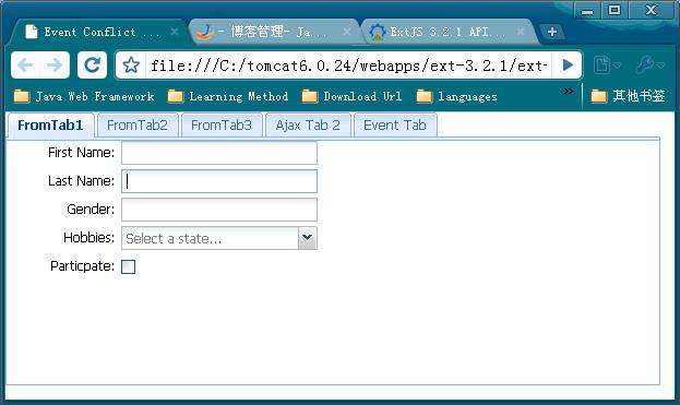 ExtJS�з�ֹ����Ԫ�������¼�����
