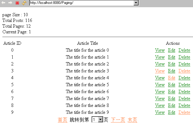 Servlet+JSP��ҳ��һ������