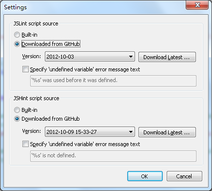 JSLint plugin for Notepad++ ������v0.8�����ͬʱ֧��JSLint��JSHint��