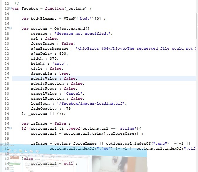 ���Լ���JS�� moogens  ���� facebox ���