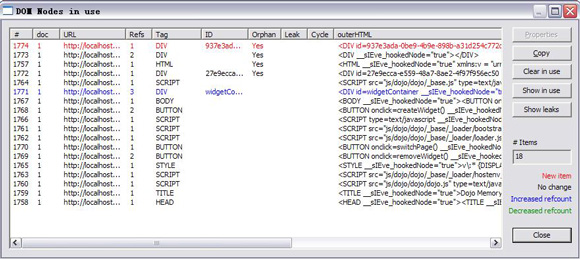 �ҳ������ JavaScript �� Dojo �����������ڴ�й¶�й�����