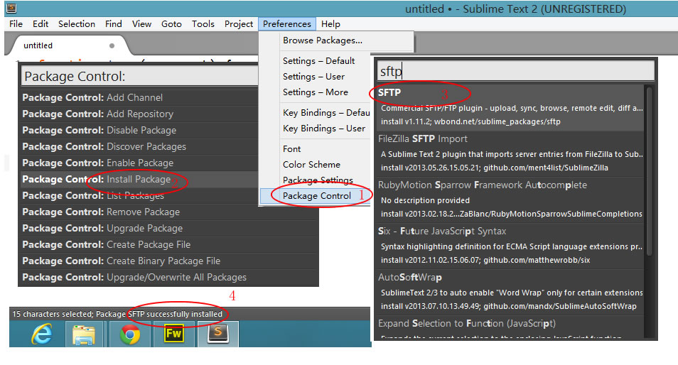 sublime text2 ���չʾ��װ�ɹ����ɿ��������