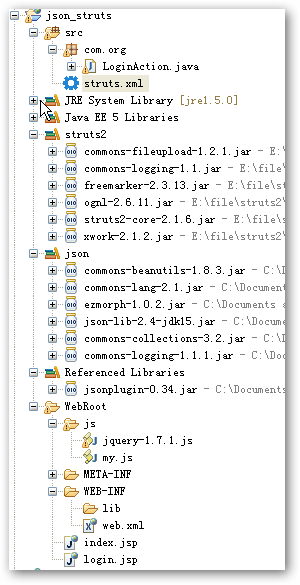 ��Struts2��ʩ��JSON AJAX