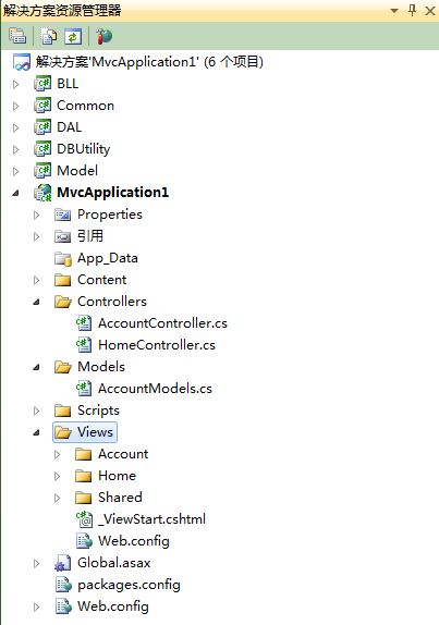 asp.net mvc����ʽ��������ܹ���BLL��DAL��Model������ϵ������