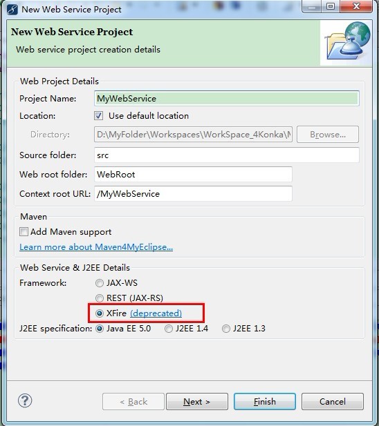 MyEclipse����Web Service Projectʵ��
