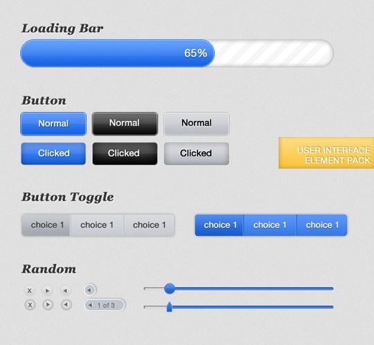 分享31套精美的Web跟手机开发UI素材包