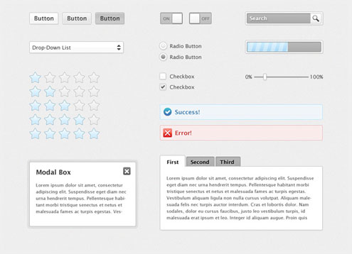 50+PSD�û�����Web��ƹǲ�