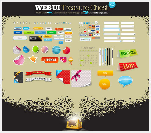 50+PSD�û�����Web��ƹǲ�