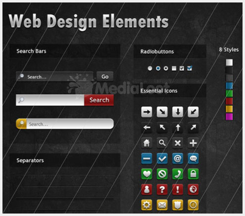 50+PSD�û�����Web��ƹǲ�