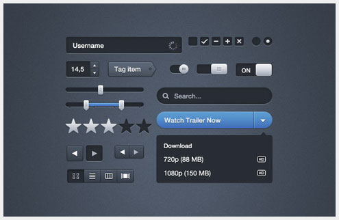 50+PSD�û�����Web��ƹǲ�