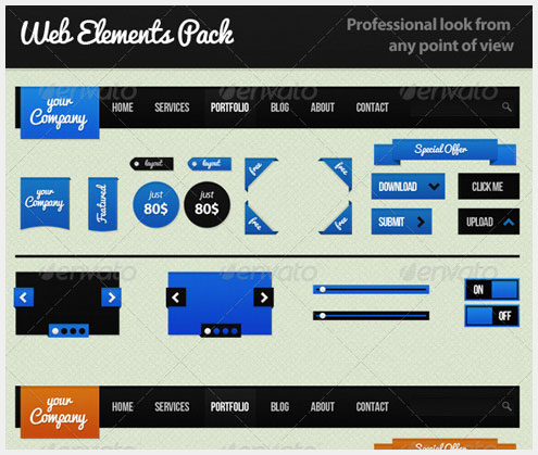 50+PSD�û�����Web��ƹǲ�