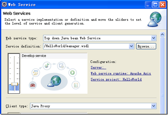 [Axis2��Eclipse��������Web Serviceϵ��֮��] Top-Down��ʽ,ͨ��WSDL�������ɷ����