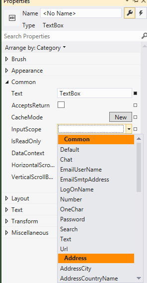 InputScope����,����ô���