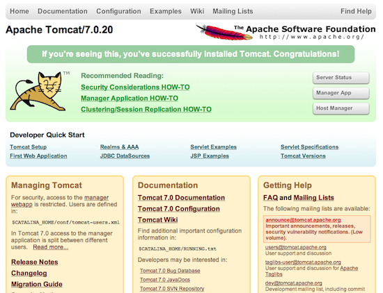 �����Mac�°�װTomcat 7