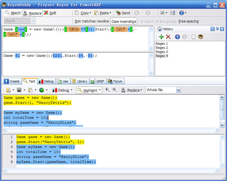 ���ù��� ֮ �ļ�������Ѱ�滻���߱Ƚ�