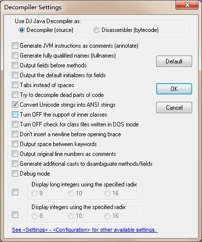 DJ Java Decompiler �������ַ��Ĵ��ð취