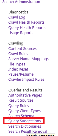 SharePoint 2013 �����������飨������ʾquery suggestions ��