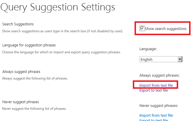 SharePoint 2013 �����������飨������ʾquery suggestions ��
