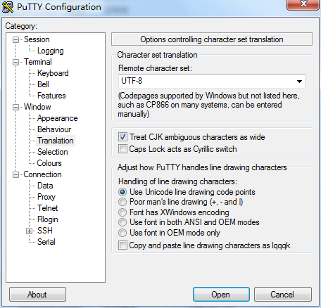 ���PuTTY������ʾ�����й�����