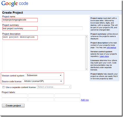 ��ô��Google Code�´�����Դ��Ŀ