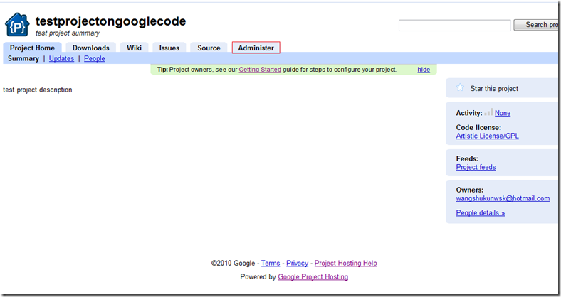��ô��Google Code�´�����Դ��Ŀ