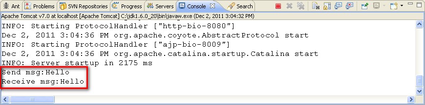 Spring JMS TomcatActiveMQ
