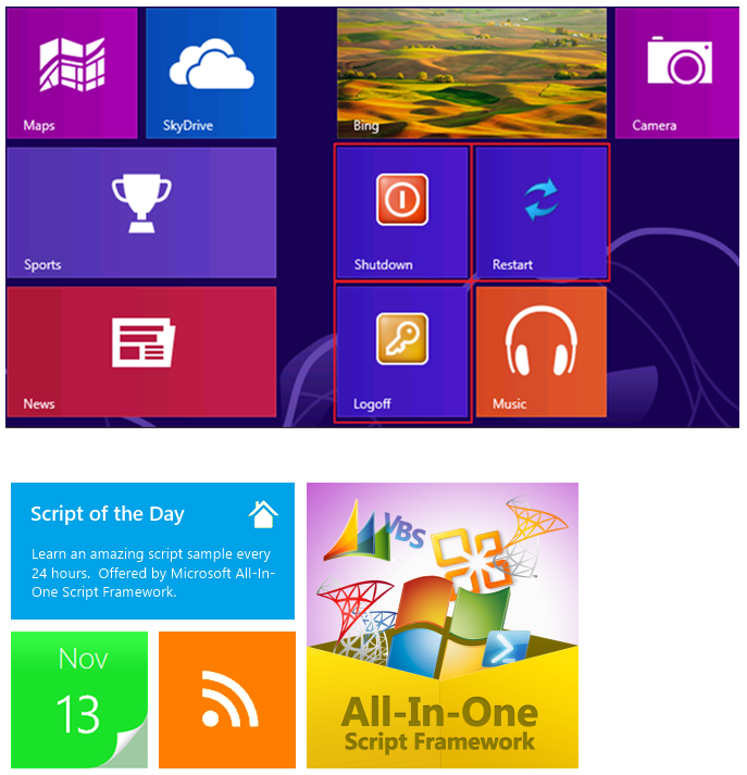 [11��13�յĽű�] ��Windows ����Ϊ��ʼ�˵� �����ػ�/����/ע������