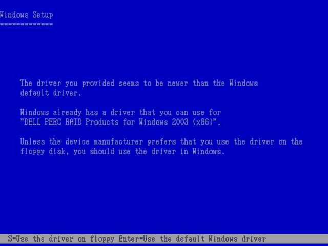 DELL����վ����������Windows server 2003ϵͳ��װ����������Ҳ�����װ�ڼ�����ϵ�Ӳ�������� ��װ�޷�������Ҫ�˳��밴F3���й�����