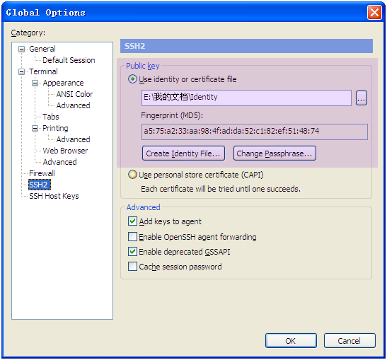 zz:Windows��ͨ��֤����֤��½SSH