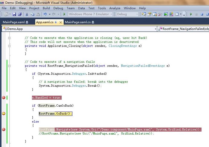 Windows Phone ��ҳ�浼���ķ���
