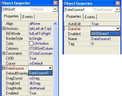 ��ΰ�һ��DBGrid���ӵ�һ��DataSource