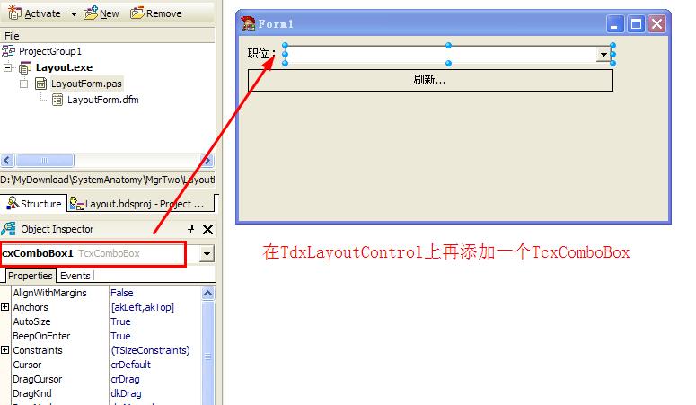����TdxLayoutControl���й�����