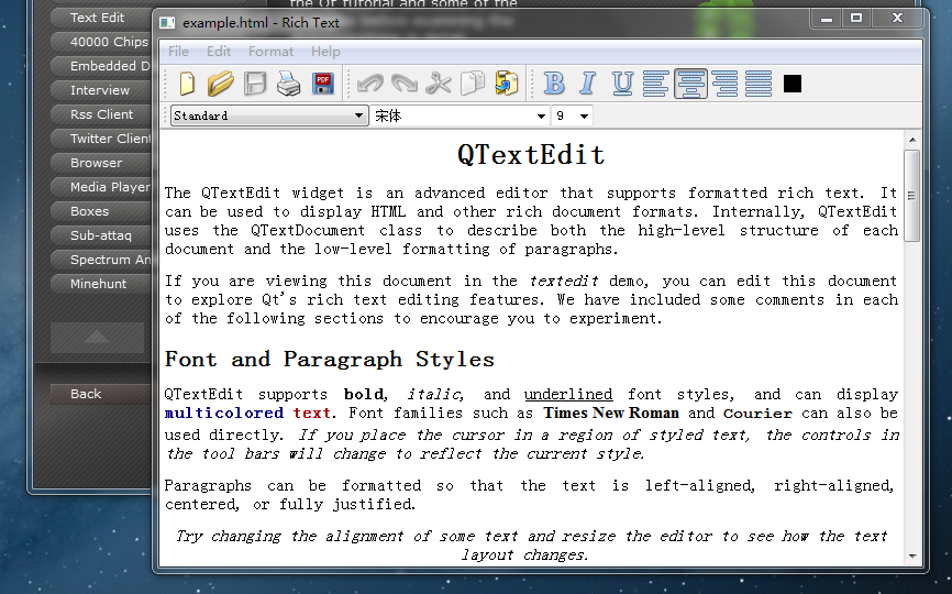 Qt����ô���ƴ����ϻ��ߵ��ı�