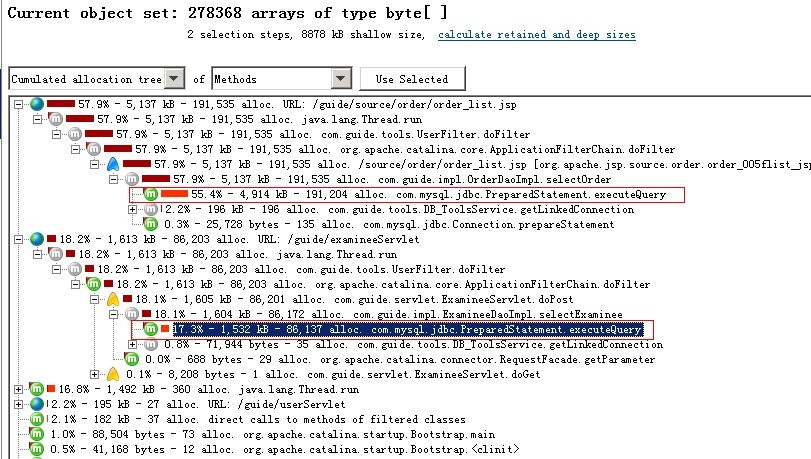 �����г���æ��tomcat����һ��ʱ��ͻ�������jprofiler���������������