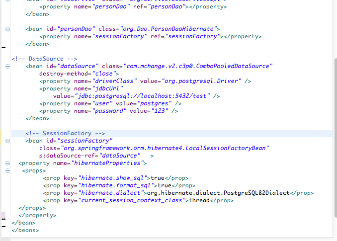 struts2 spring3.2 hibernate4.1.9 ����No Session found for current thread