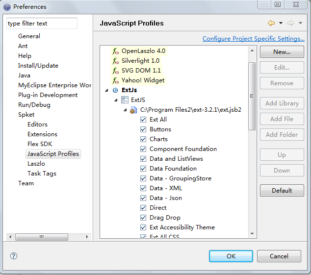MyEclipse��Ext�ű����Spket�İ�װ