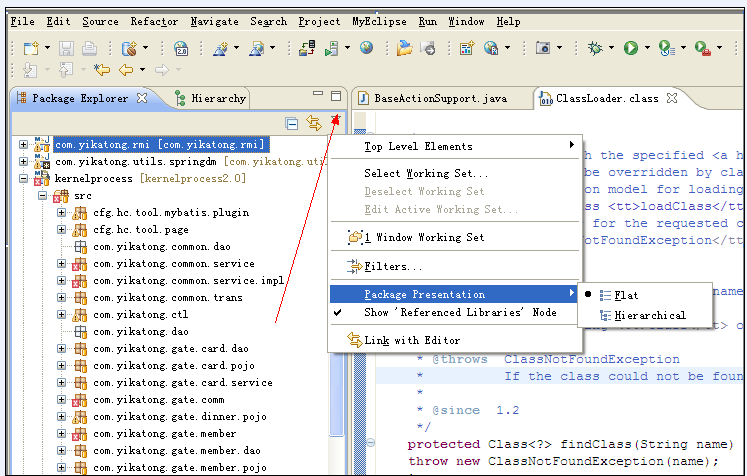 Eclipse����Ŀ�İ���νṹ�Ű��й�����