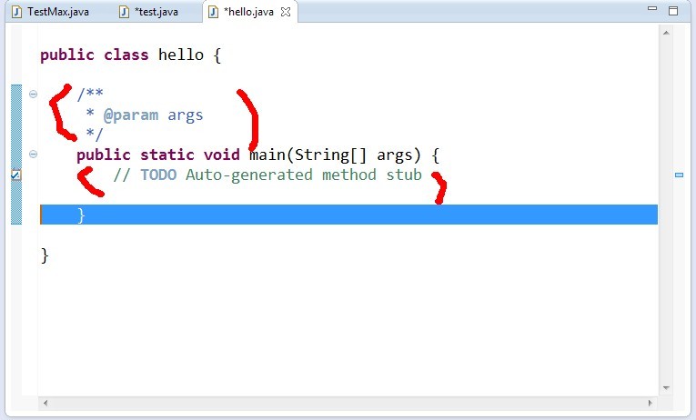 ��ô����eclipse�Զ���ʾע����