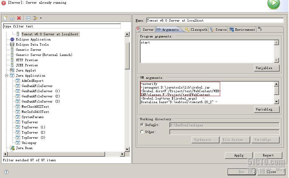 jrebel eclipse/tomcat ʹ�÷���-������ټ�������
