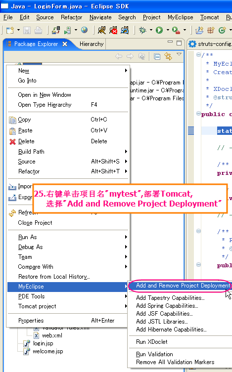 Ӧ��MyEclipse������һ���򵥵�Struts����