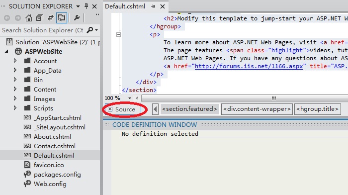 VS2011������ASP.Net��վ����鿴��ҳ���û�������ͼ