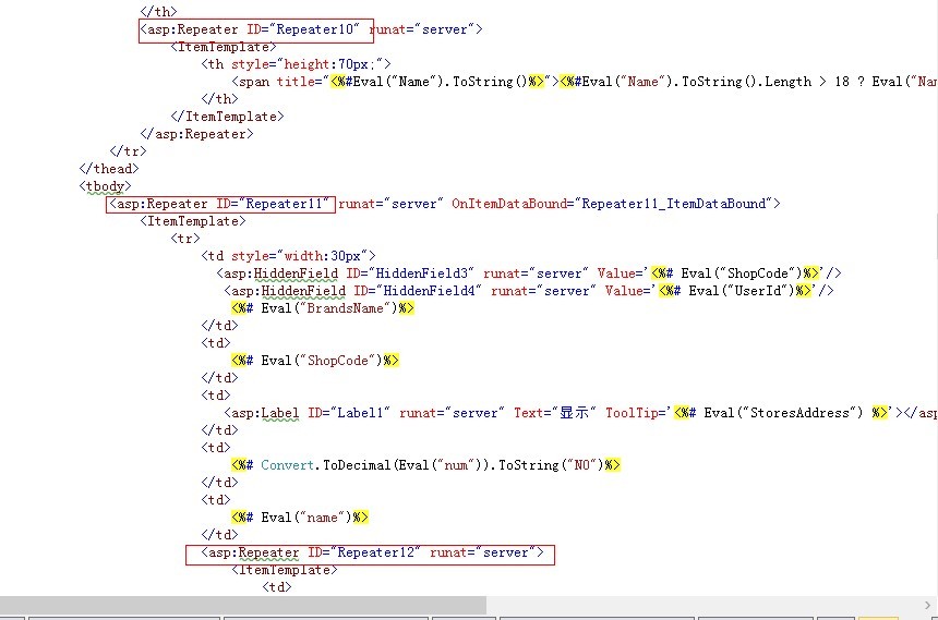 asp.net����Repeater������excel