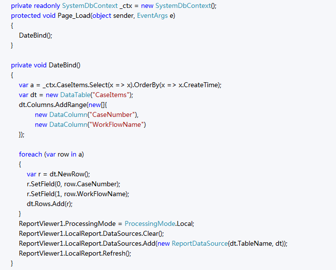 ����ReportViewer rdlc�����ݵ��й�����