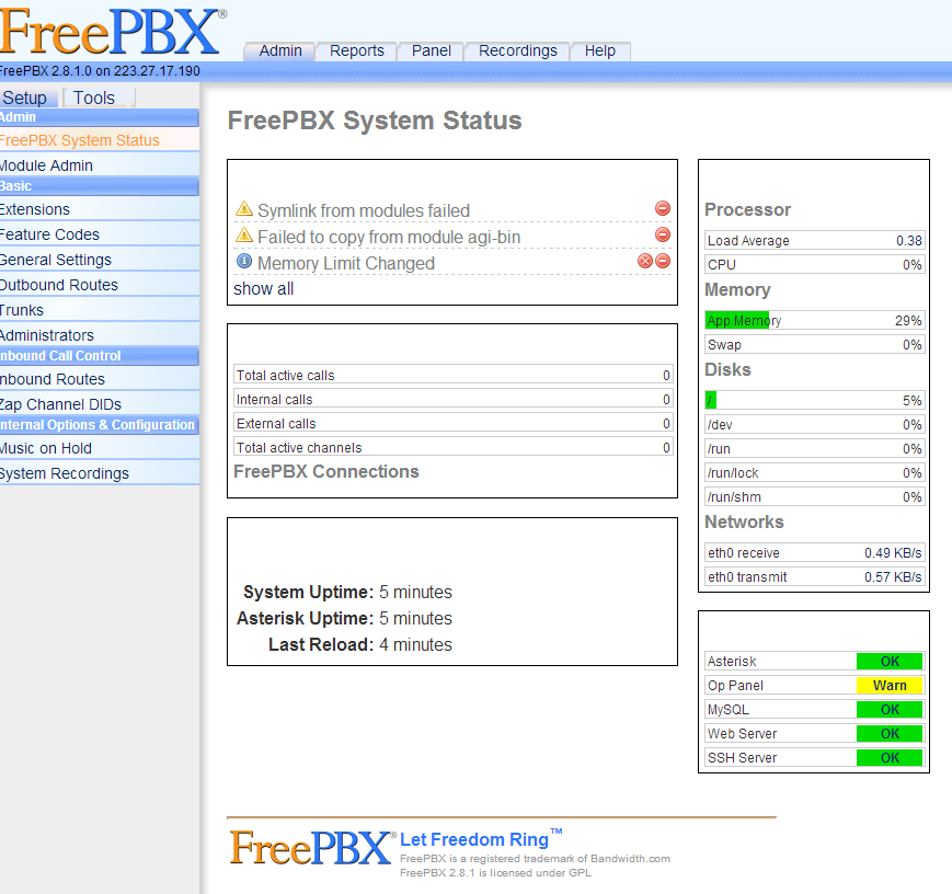 Ubuntu �°�װAsterisk, FreePBX �����Լ��ĵ绰��