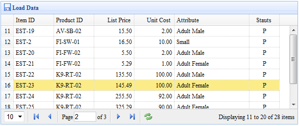 Ӧ��easyUI��datagrid����pagination